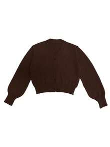 Women's Solid Color Knitted Cardigan, Suitable For Holiday, Date Night, Daily Wear, Travel, Autumn/Winter, Christmas, New Year