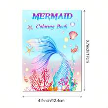 Livro de colorir DIY com tema de sereia para crianças, livro de atividades de desenho e rabiscos divertido e criativo com cenas subaquáticas mágicas, ideal para rabiscar, esboçar e aprender sobre criaturas marinhas, ótimo para amantes de sereias e jovens artistas aspirantes
