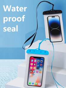 1 szt. Wodoodporny pokrowiec na telefon, Wodoodporna torba na telefon, Wodoodporna torba na telefon typu halter do pływania, na wynos, do ekranów dotykowych, do sportów na świeżym powietrzu, do pływania, do pływania, do fotografii podwodnej, Wodoodporny pokrowiec na telefon, Wodoodporna torba na telefon, Torba na telefon plażowy, Wodoodporna torba, Torba na telefon do pływania, Uniwersalna wodoodporna torba na telefon, Nadmuchiwana wodoodporna torba na telefon, Wodoodporna obudowa na telefon do pływania i nurkowania - Biały - Zobacz 9