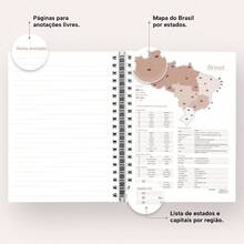 iscool Daily Planner Plus 2025 Floral Monogram Initial Letter B - 裸色和金色 - 查看 8