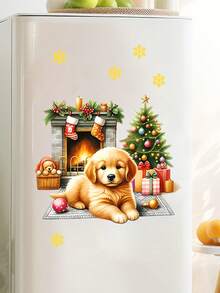 1pc Cute Pet Dog Sticker, Christmas Decoration, Home Decor Sticker, Small Animal Wall Decal Room Decor Wall Decor Wall Stickers Wall Sticker Stickers Christmas Decorations  Christmas Decor 