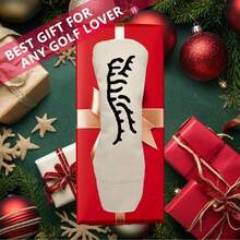 Beige Tiger Golf Club Head Cover: A Durable, Waterproof, And Golf Accessory Club Protective Cover That Provides The Best Protection For Your Golf Club.