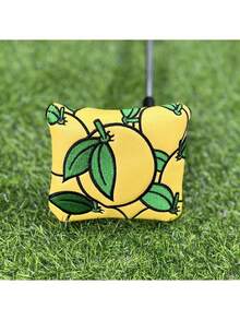 1个装高级高尔夫推杆杆头套 - 磁吸式闭合，时尚刺绣图案，锥形设计方便使用，男女通用，极致保护球杆 - 黃色 - 查看 7