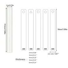1pc/2pcs 2/3/4/5/6mm Transparent Acrylic Solid Rolling Pin Clay Thick Ruler Acrylic Rolling Track Clay Depth Pottery Auxiliary Tool