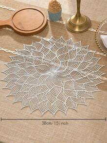 2-8 piezas Manteles individuales redondos y sencillos de PVC, impermeables, fáciles de limpiar, antideslizantes, resistentes al calor, manteles de mesa, diseño elegante, adecuados para mesa de comedor, cocina, bodas y fiestas - Multicolor - Ver 12