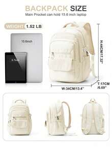 Large Capacity Backpack, High School & College Student Backpack, Travel Backpack, Women's Casual Large Capacity Backpack, Men's Business Laptop Backpack, 15.6 Inch Computer Work Backpack - Multicolor - View 13