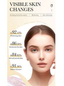 SADOER 5 片装胶原蛋白肽保湿面膜，保湿水疗面膜，含透明质酸、维生素 C、洋甘菊、芦荟 - 黑與白 - 查看 5