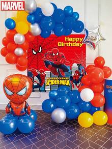 Marvel Bộ 50 bóng bay Người Nhện được  cấp phép chính thức Vòng hoa bóng bay hoạt hình thú vị Trang trí sinh nhật Đám cưới Tiệc Giáng sinh Nền ảnh Đạo cụ Vật dụng Quà tặng cho bạn bè Gia đình - Nhiều màu - Xem 1