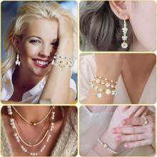 DIY White Faux Pearl Letter & Daisy Pendant Accessories, Jewelry Making Kit