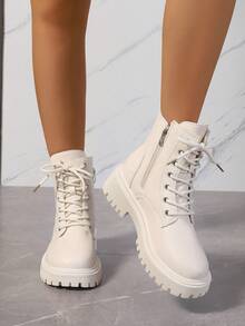 2025 New Autumn/Winter ' Shoes, Thick Sole Big Shoes, School Student Shoes, Fashion Versatile Casual ' Shoes, Side Zipper ' Student Shoes, Teenage School Student Shoes, Student Boots, Casual Ankle Boots