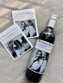 Custom Wine Label Waterproof Label Custom Photo Wine Label Black And White Photo Capitalized Black And White Bridesmaid Maid Of Honor Proposal Wine Label Wedding Gift Anniversary Gift Engaged Gift Gift - Multicolor - View 10