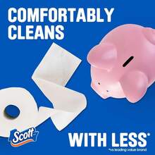 Scott ComfortPlus Toilet Paper, 12 Double Rolls, 231 Sheets Per Roll, Septic-, 1-Ply Toilet Tissue - 231 tờ (Gói 12 tờ) - Xem 5