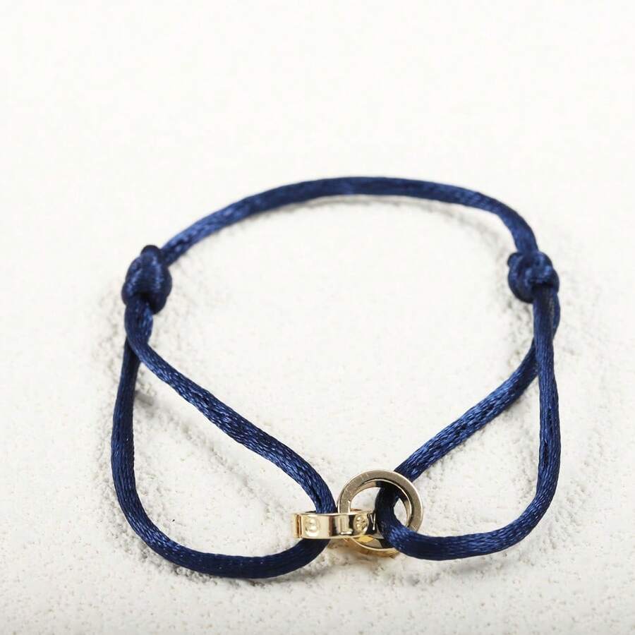 Pulsera de la suerte estilo europeo y americano, elegante pulsera de cuentas de colores trenzada a mano con dije de letra, regalo de joyería de pareja para Año Nuevo