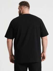 Customized Personalized Commemorative Gifts And Men's Casual T-Shirts, Add Your Own Photos (Family Photos/Selfies/Pet Photos/Friend Photos/Couples Photos/Girlfriend Photos/Gifts/Couple Symbols) And Text, Design Your Father's Day And Mother's Day Personalized Printed T-Shirts - Black - View 2