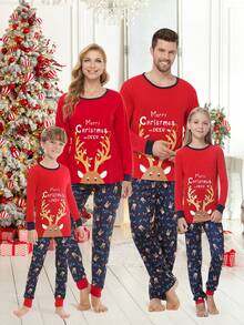 男孩1件套聖誕圖案家居服套裝 - 彩色 - 查看 1