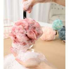 Extra Soft Mesh Bath Sponges - Exfoliating Shower Loofah Poufs For Men/Women | Gentle Body Scrubber With Hanging Loop, Dorm & Travel Essentials(1pc)