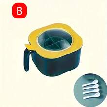 四合一调味品收纳盒，带盖和勺子，ABS材质，包含4个勺子，适合存放各种调味料。是家庭厨房调味料收纳的理想之选，也是厨房整理的完美方案。可与盐瓶搭配使用。 - 彩色 - 查看 8