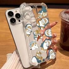 Full Coverage Cartoon Mofusand Cat Phone Case For  16 15 14 13 12 11 Pro Max X XR XS Max 8 7 Plus Shockproof Transparent Soft Back Cover - For Your New - 1PC - 查看 7