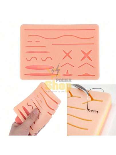 Pele Simulador de Sutura Prática Silicone 3 Camadas para Treinamento Cirúrgico - Operação De Feridas