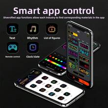 New Large DIY Rolling LED Matrix Panel Light, Flexible USB Power Supply, Intelligent Application Control Screen&Programmable Text Pattern Animation Store/Bar/Party/Festival Flexible Display Panel