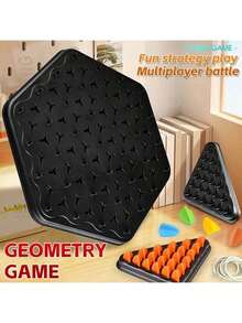 链式三角棋游戏，棋盘游戏，2 至 4 人玩，非常适合家庭，家庭趣味夜棋套装，互动头脑风暴游戏，派对游戏，生日礼物 - 彩色 - 查看 6