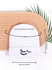 2pcs Knitted Hats With 3 Bat Embroidery Designs, Streetwear Style, Suitable For Couples, Outdoor, , Warm And Windproof For Autumn/Winter Autumn Accessories