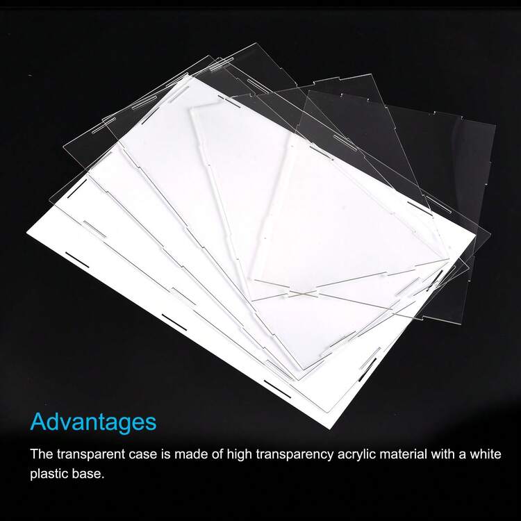 Clear Display Case, Acrylic Box Assemble Dustproof Box Showcase For Collectibles, Crafts - Clear 14.1x8.3x14.1 Inch - View 3