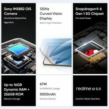 Realme 12pro 5G Smartphone, 6.7-Inch 120Hz Display, 50MP Rear Camera,5000mAh Large Capacity Battery, European Version - Beige - View 2