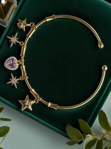 1 件简约别致串珠链手链/脚链，波西米亚风格可调节流苏手链，适合女性日常、约会、派对、度假、万圣节，是送给朋友、家人、青少年的理想礼物 - 萌飾款 - 查看 3