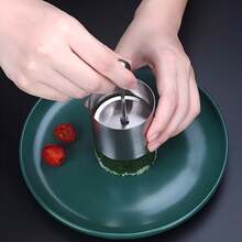 1 件装，带推杆的蛋糕模具环，冷盘模具，圆形不锈钢压模，饭团模具，蛋挞环，饭团模具，适用于餐厅厨房的蛋糕模具。 - 彩色 - 查看 4