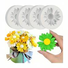 1 pièce/2 pièces Moule en silicone à motif marguerite pour la fabrication de résine et de bougies, moule à bougie d'aromathérapie florale