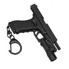 G17 1: 4 Models Tactical Pistol Shape Keychain Mini Portable Decorations Gun Keyring Gift