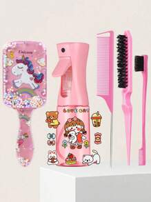 Miniature Cartoon Comb And A Set Of Continuous Spray Bottles With Cartoon Patterns - 4/6/8 Set,Brush,Hair Brushes,Edge Brush,Brush Hair,Hair Comb,Comb Hair,Detangling Brush,Ball Brush,Mini Hair Brush,Hair Brush Set,Wooden Comb,Hair Brush,Hairbrush,Hair Combs,Barber,Hair Tools,Hair Products,Hair Accessories,Slick Back Brush,Hair Care,Hair Comb,Barber Accessories,Comb Hair,Curly Hair Brush,Travel,Hair Stuff,Detangling Brush,Ball Brush,Mini Hair Brush,Hair Accessories,Curly Hair Products,Hairdressing Equipment,Christmas,Barber Accessories,Hair Accessories,Hairdressing,Wooden Comb, Comb, Slick Back Brush, Hairbrush, Edge Brush, Brush Hair, Hair Comb, Hair Brush Set, Comb Hair, Mini Hair Brush, Detangling Brush,Hair Products, Hair Tools, Hair Stuff, Hair Care, Curly Hair Brush, Barber, Barber Accessories, Hairdressing Equipment,Travel Essentials,Hairstyle,Hairdressing - Multicolor - View 5