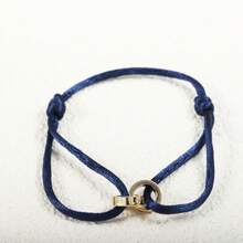 Pulsera de la suerte estilo europeo y americano, elegante pulsera de cuentas de colores trenzada a mano con dije de letra, regalo de joyería de pareja para Año Nuevo