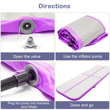 Air Floor Mat 10ft Tumbling Mat Inflatable Gymnastics Mat Thick With Pump For Youth/Adults - Purple without Pump- - View 6