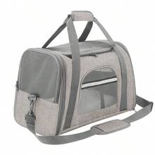 可折叠宠物背包，顶部透气设计，符合航空运输标准，适合体重低于 15 磅的猫咪和小型犬。 - 彩色 - 查看 11