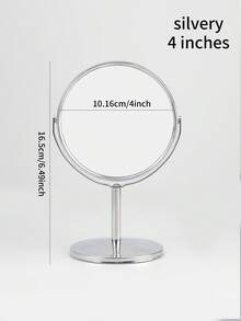 3/4/5/6/7/8英寸双面迷你化妆镜，2倍放大，成像清晰，方便携带，带支架，桌面化妆镜，美妆化妆镜，双面普通支架镜，价格实惠，情人节礼物，廉价商品，旅行必备，旅行好物，房间装饰，情人节礼物，廉价小物，房间，1美元商品，度假必备，女士礼物，卧室，情人节，99美分 - 銀色 - 查看 14