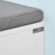 SoBuy FSR37-W, Hallway Shoe Cabinet Shoe Rack, Shoe Storage Bench With Removable Seat Cushion - 白色 - 查看 7
