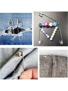 260Pcs Pins Assorted Size, Nickel Plated Steel Pin, Large Pins And Small Pins For Clothes, Crafts, Pinning, Sewing - Silver - View 3