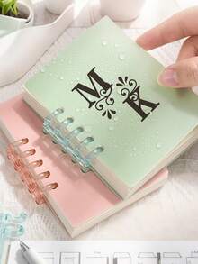 1/3/5/10 piezas Cuaderno mini de hojas sueltas personalizado, cuaderno de bolsillo con nombre y flor guardiana personalizados, cuaderno portátil personalizado, planificador de alta estética, adecuado para registros de oficina, notas de reuniones, notas de estudio; cuaderno personalizado para la temporada de graduación, cuaderno para el regreso a clases, cuaderno profesional personalizado, regalo para la temporada de graduación, regalo para el regreso a clases, regalo personalizado de empresa, regreso a clases - Multicolor - Ver 4