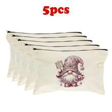 圣诞主题化妆包，多件套可选（1/5/10/20件），多功能珠宝袋，圣诞礼品袋，零钱包，糖果袋，带有圣诞老人，精灵，圣诞树和其他节日设计，是营造圣诞气氛的必备品，便携多用途实用布袋，充满节日气氛，圣诞节和新年聚会，派对，礼品分发和存储的必备包装袋，适合男士和女士