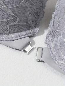 3件套女士性感蕾丝内衣套装，钢圈设计，前扣式，美背设计，舒适文胸 - 彩色 - 查看 7