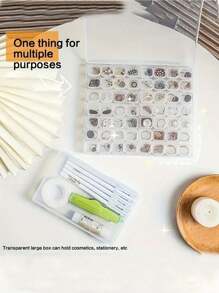 56/28/12 Compartment Transparent Storage Box, Multi-Functional Detachable Jewelry Box, Multi-Layer Dust-Proof Storage Box, PP Material, Large Capacity Jewelry Organizer Box, Movable Portable Jewelry Holder, Suitable For Rings, Earrings, Necklaces, Nail Art, Paper Clips, Minimalist Style Storage Box, Suitable For Halloween, Christmas, Birthday Gifts, Back To School, Bedroom Decor, Home Decor, Autumn Decor For Women Storage Organizer Travel Holiday Essential Fall Decor Autumn Halloween