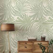 1 Roll Elegant Tropical Leaves Wallpaper Peel And Stick, Removable Wall Stickers, Beautiful Light Background Murals Suitable For Room Living Room Hallway Decoration Home Decor Wall Art Wall Decor Self-Adhesive Wall Paper Room Decor Kitchen Bedroom Living Room Decor