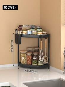 1入組多層鐵廚房香料儲物架