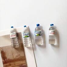 12 件/6 件/3 件迷你水瓶冰箱贴 - 逼真的饮料主题树脂冰箱贴，椭圆形耐用厨房和办公室装饰，紧凑尺寸可容纳照片和笔记，俏皮的家居配件，有趣的冰箱贴，便笺夹，趣味配件，坚固的结构，礼品购物袋，装饰性磁铁，持久装饰，照片展示磁铁 - 彩色 - 查看 3