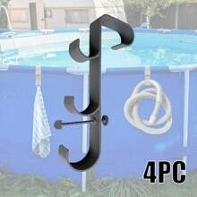 1/2 pièces Support de tige de piscine réglable - en plastique, idéal pour les piscines hors-sol, comprend le filet de piscine et les accessoires de crochet de brosse. Accessoires de piscine | Support réglable | Construction en plastique, support de tige de piscine sécurisé et fiable. Accessoires de piscine, articles de plage essentiels, accessoires de plage, flotteur de piscine