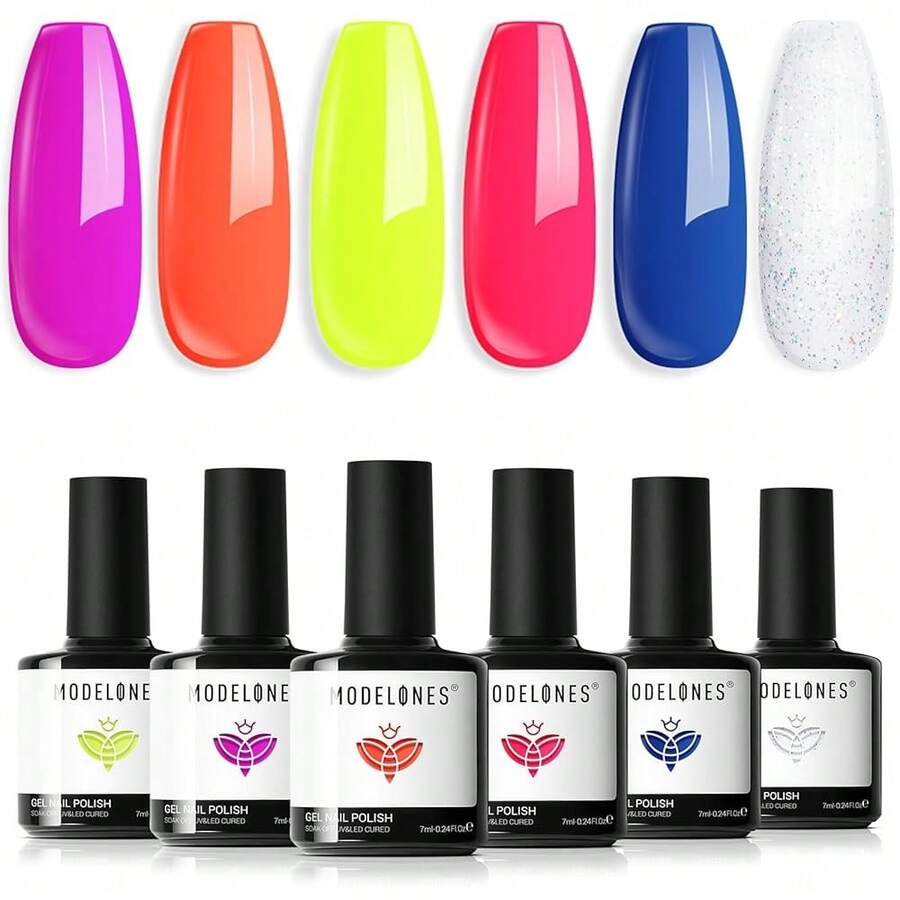 Cat Eye Gel Nail Polish Set, 6 Colors 9D Glassy Cat Eye Glitter Gel Polish Black Red Purple Blue Silver Brown Nail Polish All Seasons With Magnet Soak Off Led DIY Salon Gift-842643 - AA3TropicalVibe - 查看 1