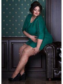 3 Pair Plus Size Fishnets Stockings Glitter Sparkly Tights High Waist Black Fishnet Pantyhose Women, Style NJXP - Đỏ - Xem 11