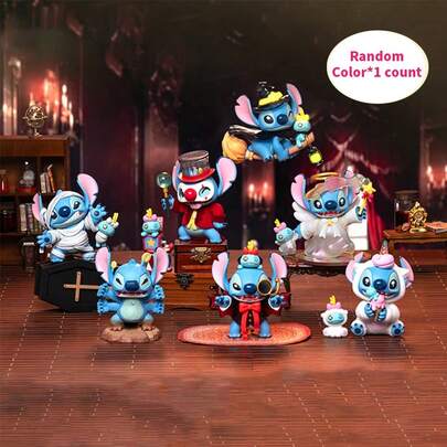 Miniso Figuras de la serie Diario de Travesuras de Stitch 2.0, con diseños lindos y divertidos, personajes diversos disponibles al azar, adecuado como regalo de cumpleaños y regalo festivo (1 pieza entrega aleatoria)
